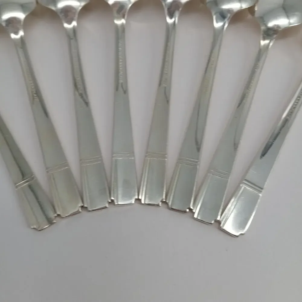 8X Tsp Oneida Prestige GRENOBLE Silverplate Teaspoons 1938 Flatware Silverware